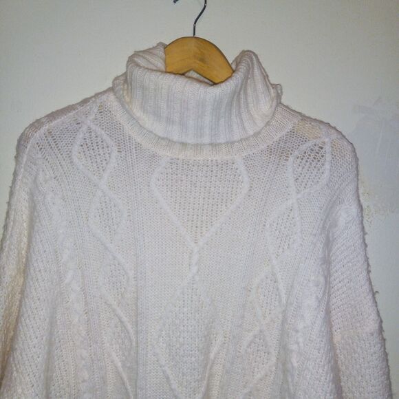 Aerie Wool Blend Cable Knit Turtleneck Sweater-Small-Oversized-Rory Gilmore - Picture 2 of 10